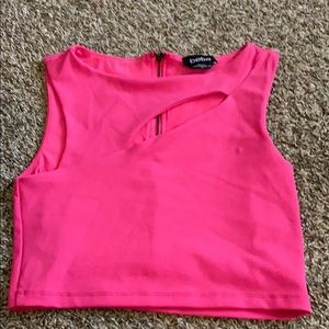 Pink crops top